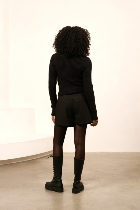 Lofty Manner zwarte dames korte broek | Model
