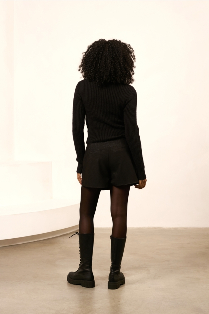 Lofty Manner zwarte dames korte broek | Model