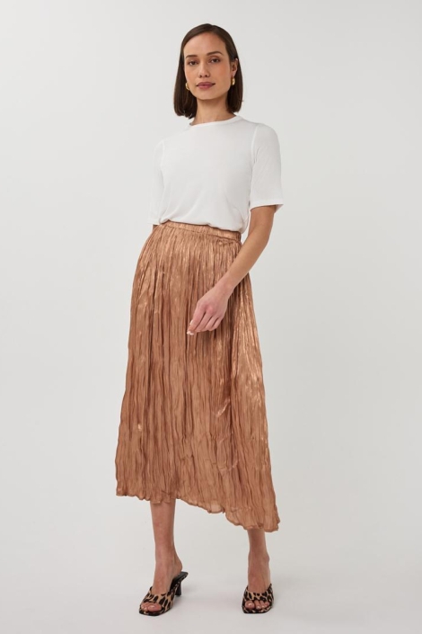 EsQualo gouden dames rok | Model vooraanzicht