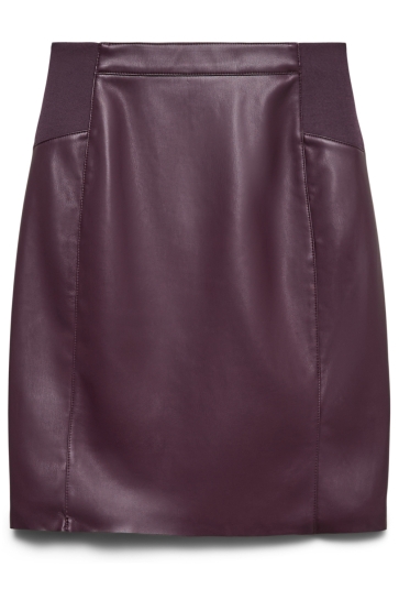 Vero Moda Rok VMBUTTERSIA HW COATED SKIRT NOOS 10218187 WINETASTING