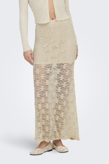 Only Rok ONLPEARLINA LONG WIDE SKIRT WVN 15369278 Birch