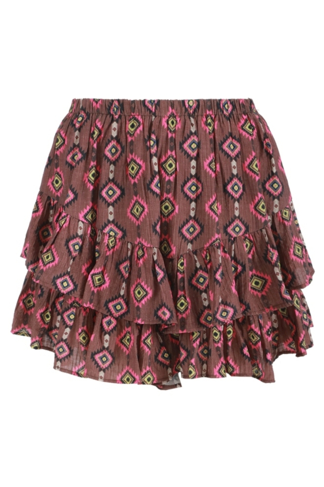 Fluresk bruine dames korte broek | Achteraanzicht