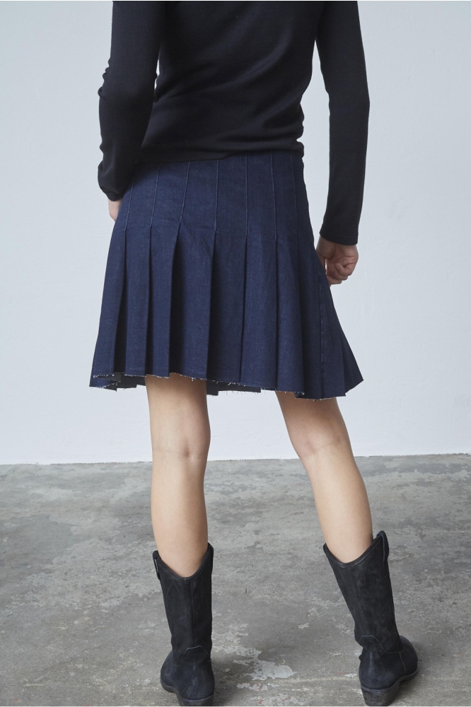 SisterS point blauwe dames rok | Model achteraanzicht