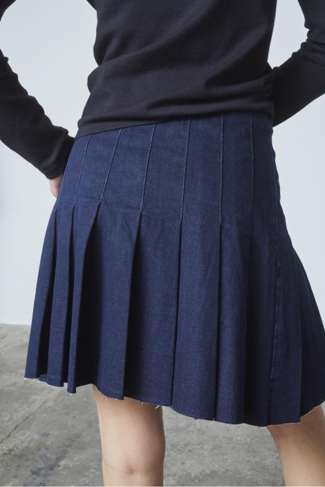 SisterS point blauwe dames rok | Close up