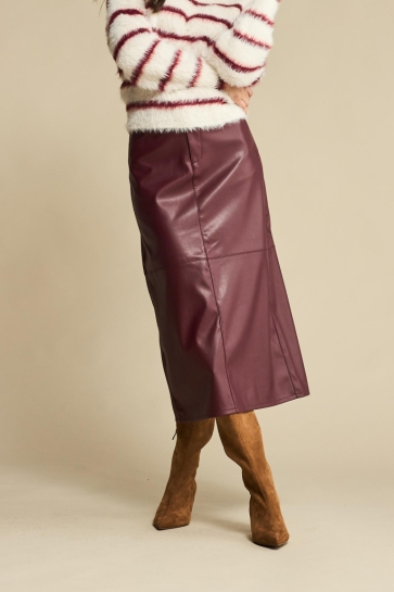 Red Button Rok ALINE FAUX LEATHER SRB4629 AUBERGINE