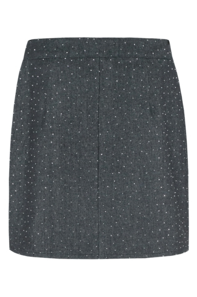 Fluresk grijze dames rok | Achteraanzicht