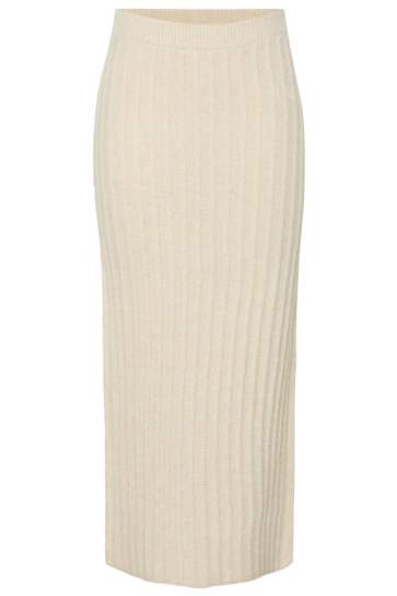 Pieces Rok PCBEI HW ANKL KNIT SKIRT BC 17163600 EGRET