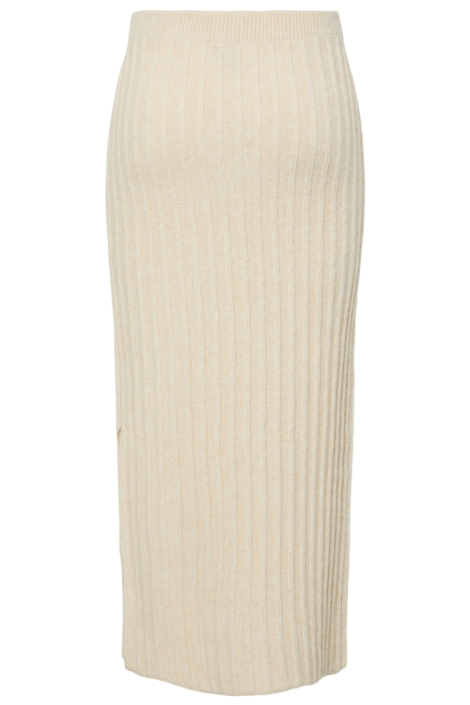 Pieces ecru dames rok | Achteraanzicht