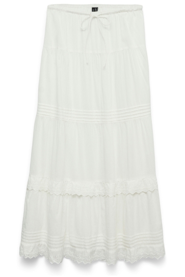 Vero Moda Rok VMSANDY HW ANKLE SKIRT WVN 10345282 SNOW WHITE