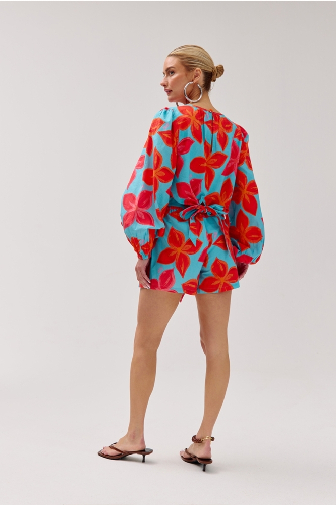 Harper & Yve blauwe dames korte broek | Model