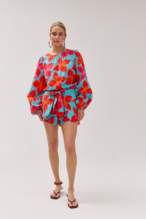 Harper & Yve blauwe dames korte broek | Model