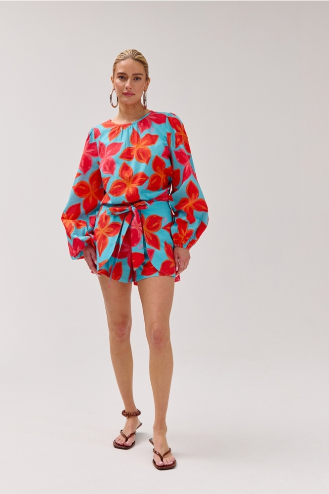 Harper & Yve blauwe dames korte broek | Model