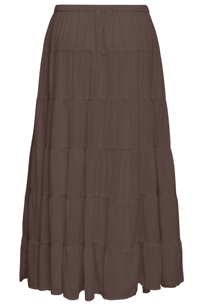 Only bruine dames rok | Achteraanzicht