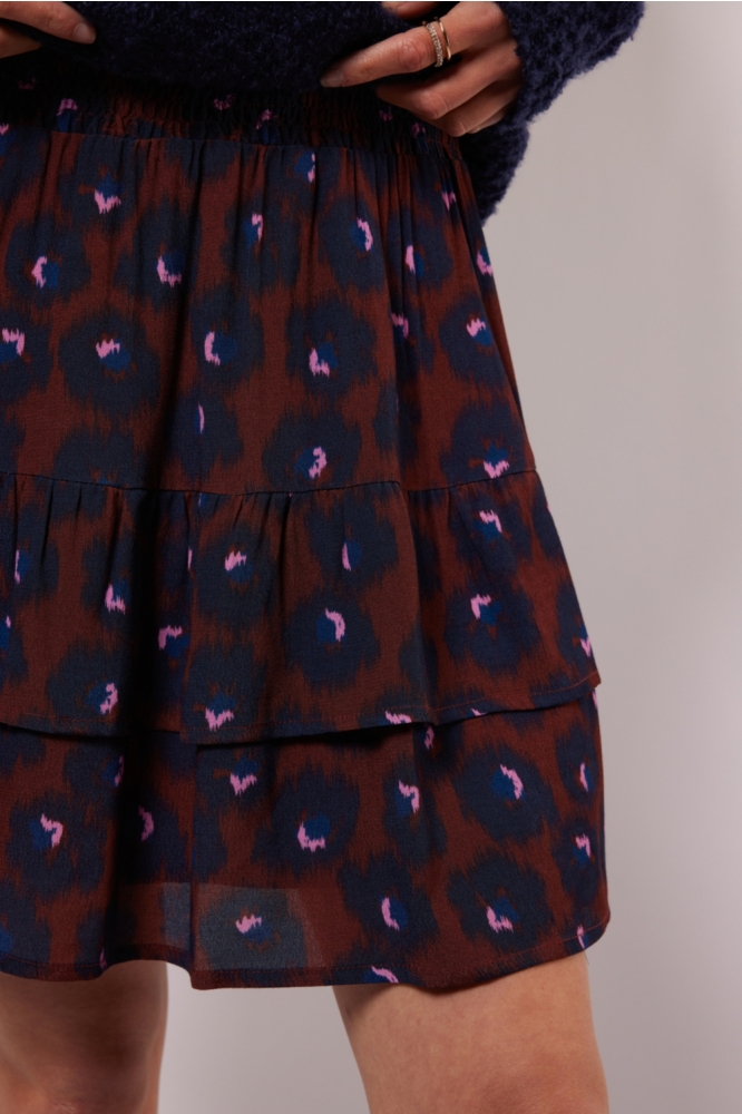 Fluresk blauwe dames rok | Close up