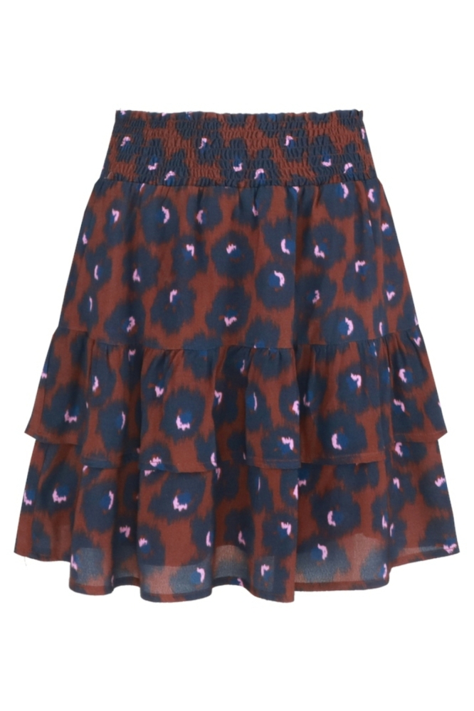 Fluresk blauwe dames rok | Achteraanzicht