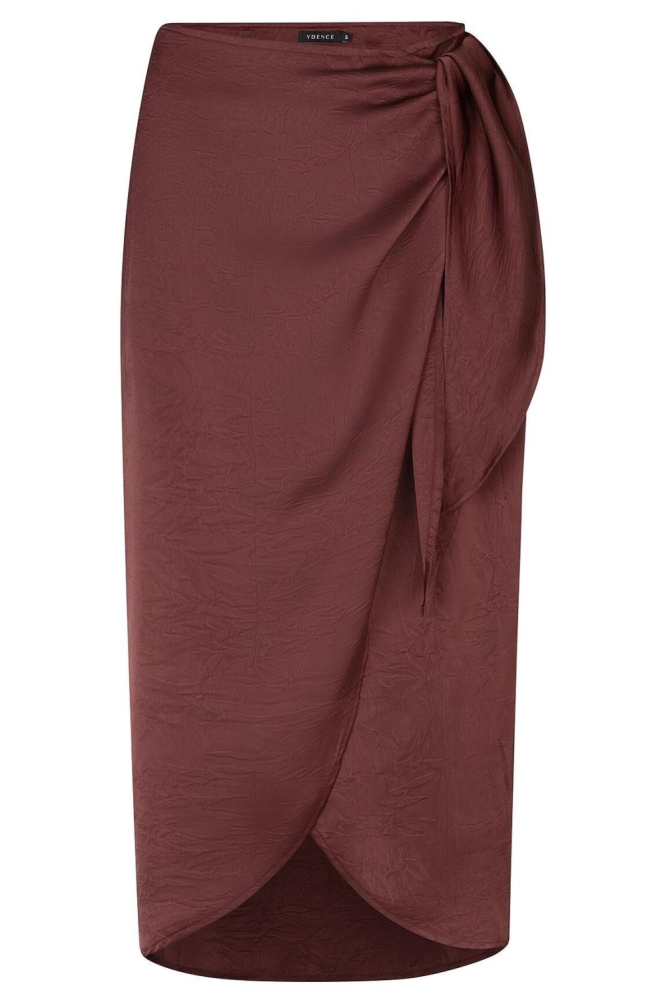 Ydence bruine dames rok | Vooraanzicht
