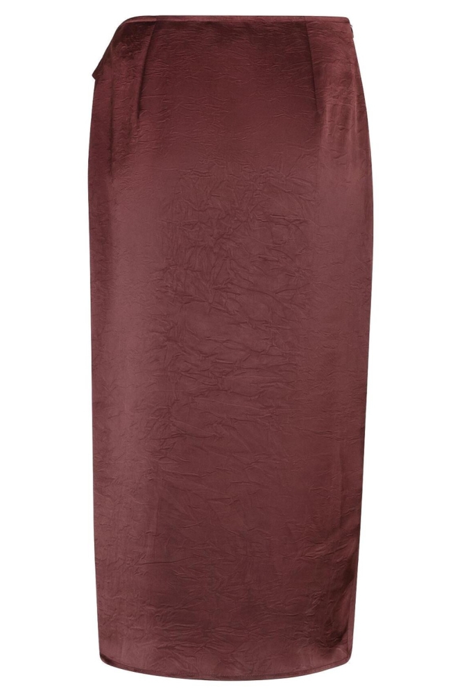 Ydence bruine dames rok | Achteraanzicht