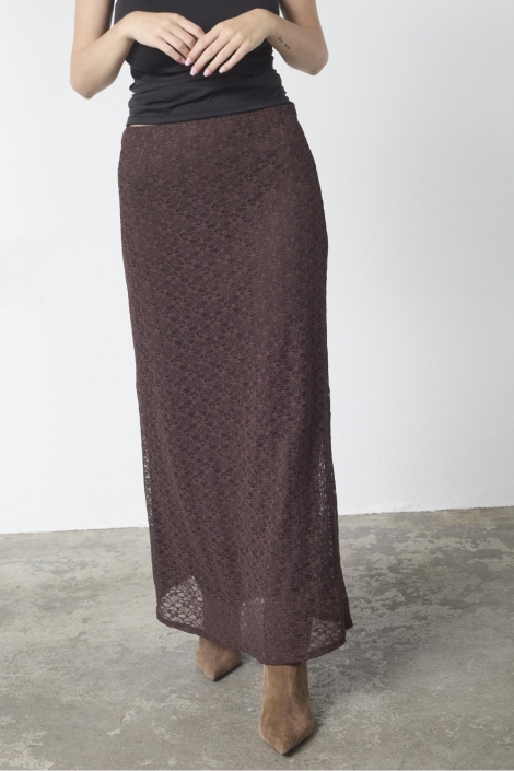 SisterS point bruine dames rok | Model vooraanzicht