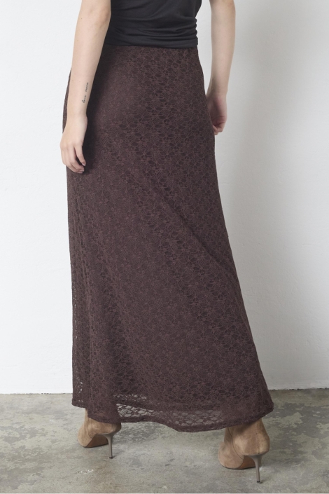 SisterS point bruine dames rok | Model achteraanzicht