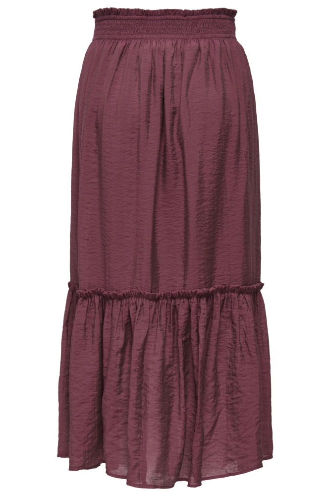 Jacqueline de Yong bordeaux dames rok | Achteraanzicht