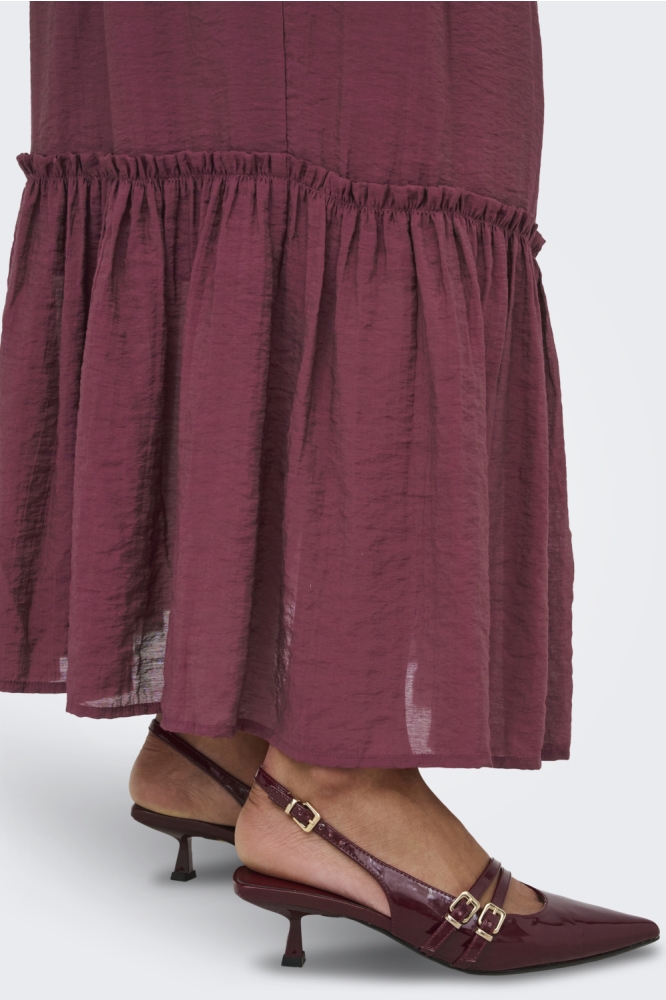 Jacqueline de Yong bordeaux dames rok | Close up