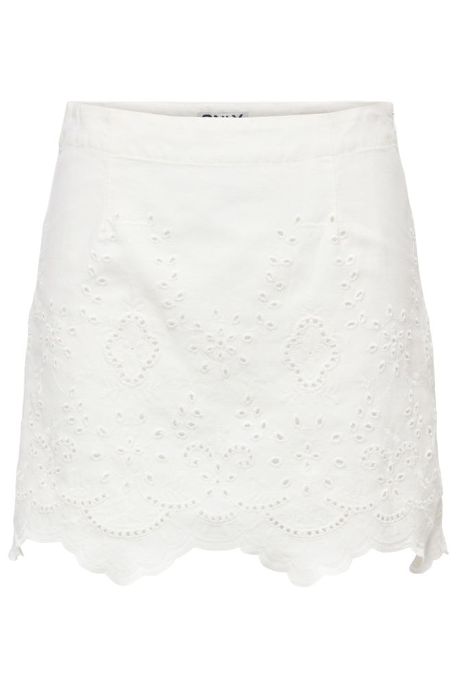 Only witte dames rok | Vooraanzicht