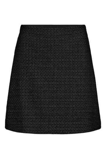Freequent FQRIMME SKIRT 207316 BLACK W. SILVER