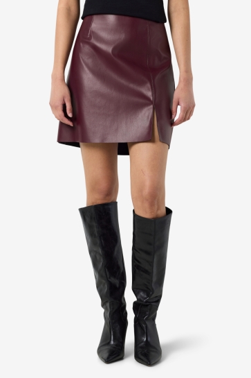 Noisy may Rok NMCLARA PENNY PU HW SLIT SKIRT NOOS 27021277 FIG
