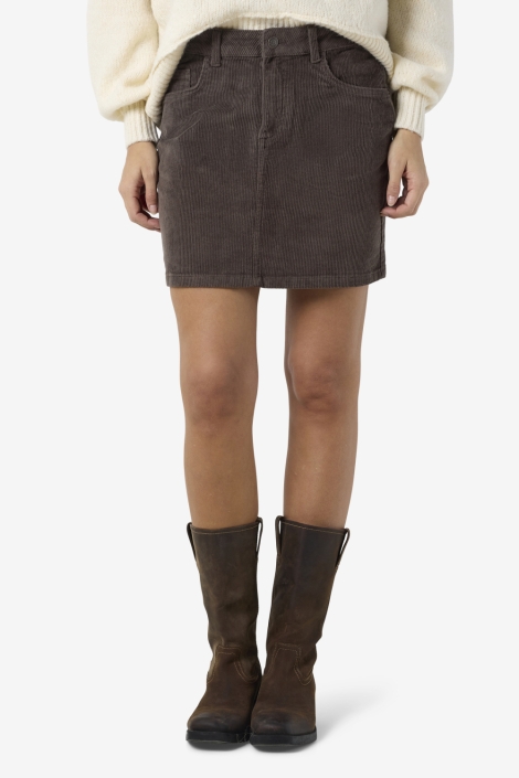 Noisy may bruine dames rok | Model vooraanzicht