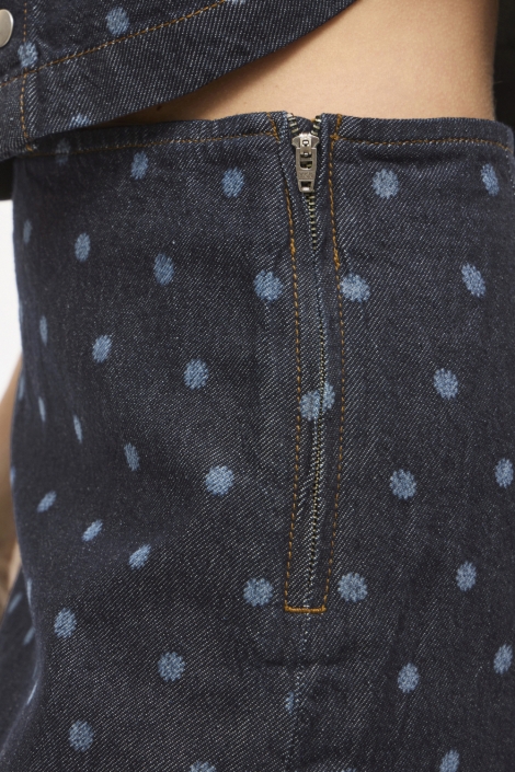 Vila blauwe dames rok | Close up