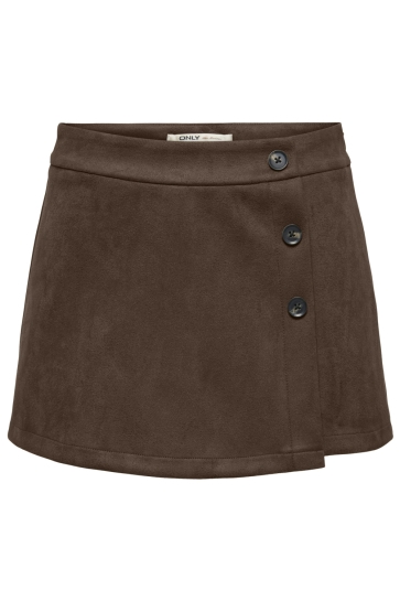 Only Korte broek ONLADDI HW FAUX SUEDE SKORT CC PNT 15376528 CARAFE