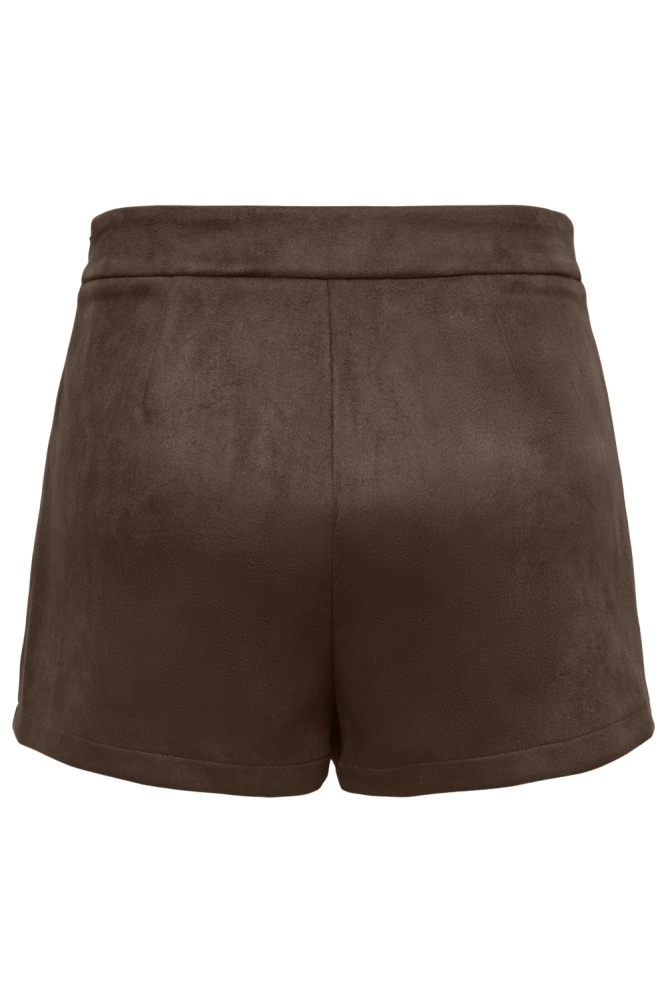 Only bruine dames korte broek | Achteraanzicht