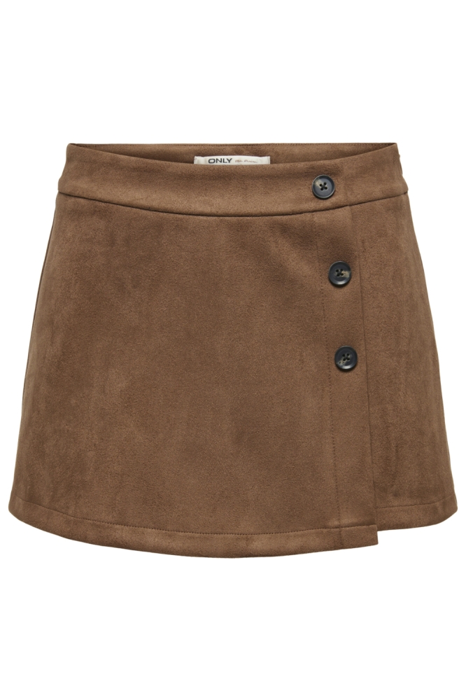 Only bruine dames korte broek | Vooraanzicht