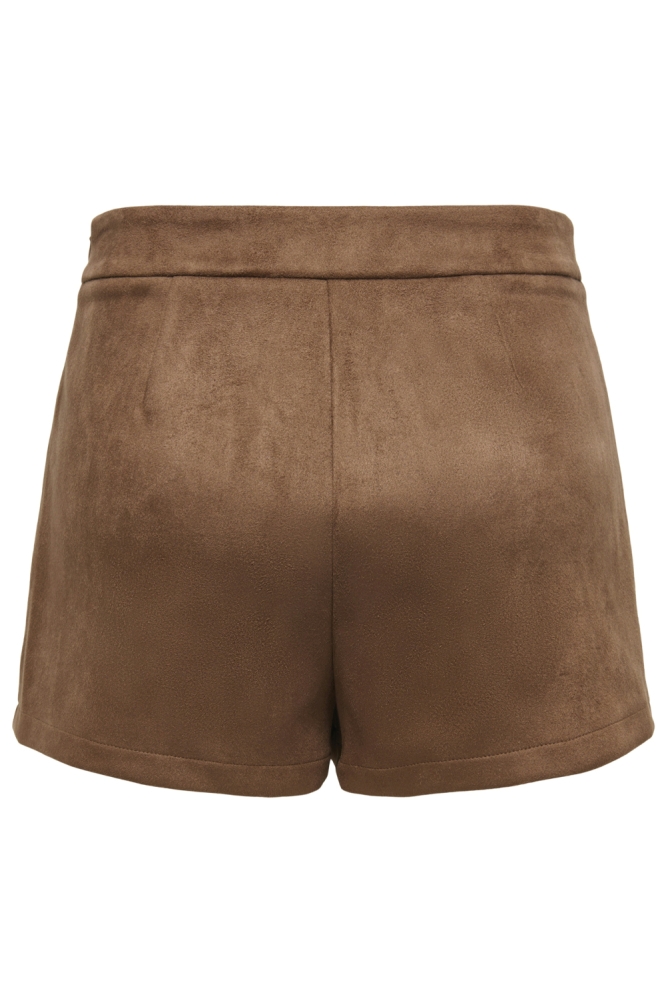 Only bruine dames korte broek | Achteraanzicht