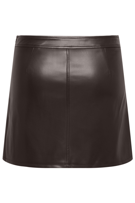 Only bruine dames rok | Achteraanzicht