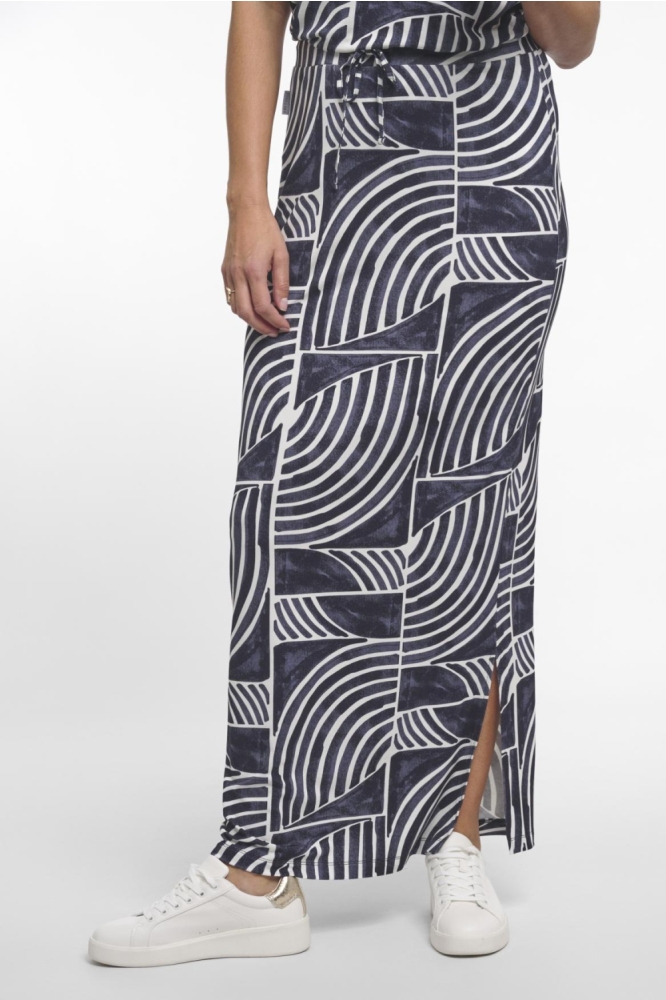 Zoso blauwe dames rok | Model vooraanzicht