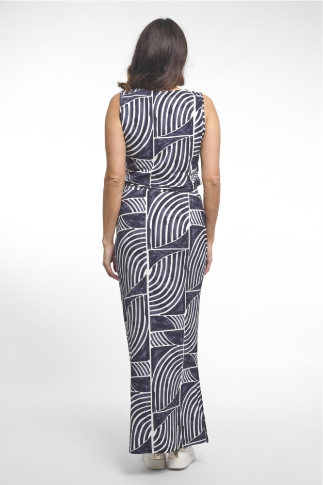 Zoso blauwe dames rok | Model achteraanzicht