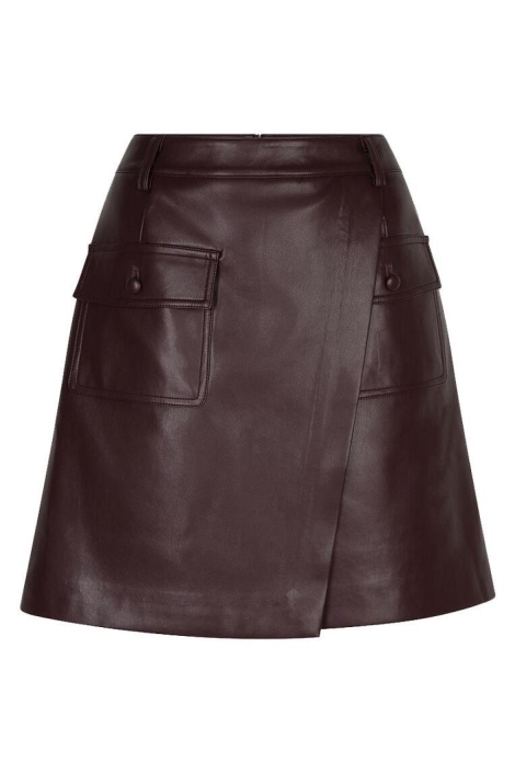 EsQualo bordeaux dames rok | Vooraanzicht