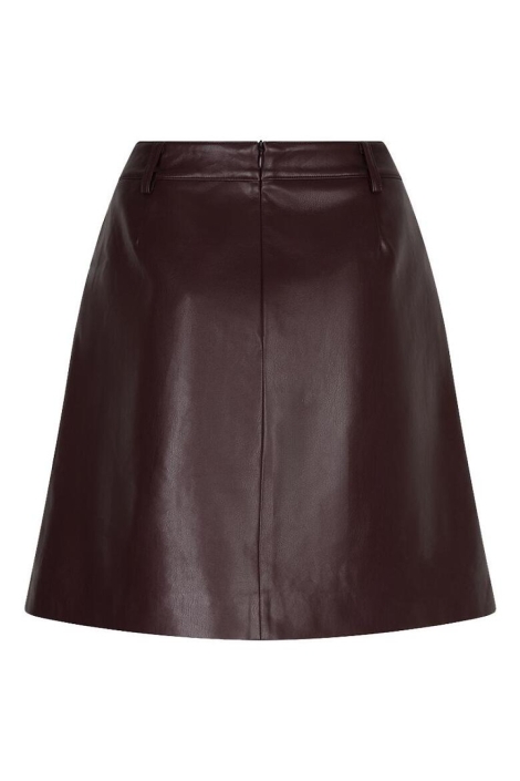 EsQualo bordeaux dames rok | Achteraanzicht