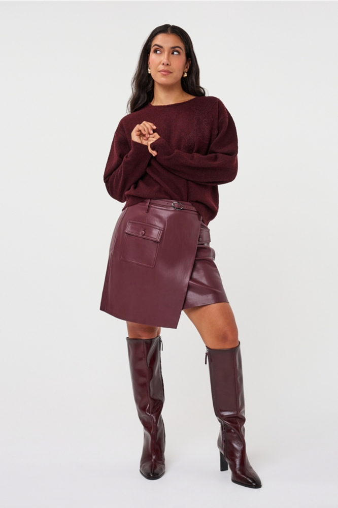 EsQualo bordeaux dames rok | Model