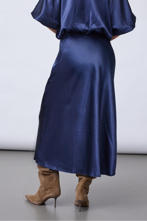 SisterS point blauwe dames rok | Model achteraanzicht