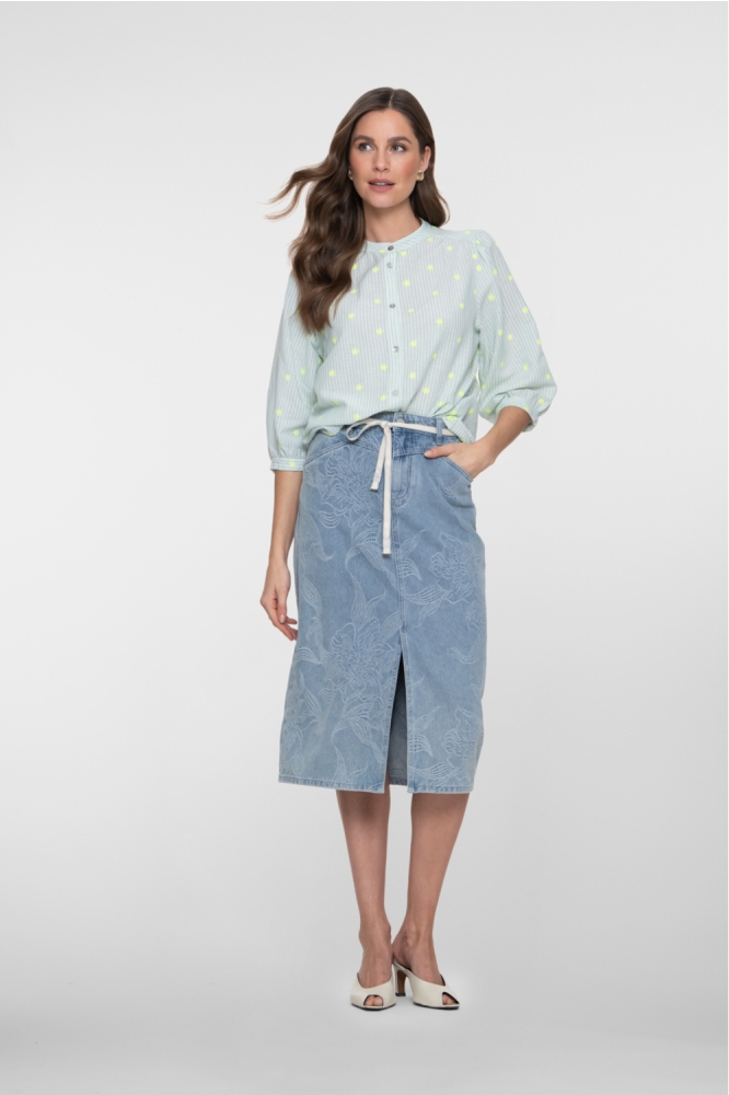 Geisha blauwe dames rok | Model