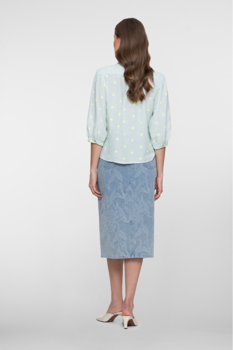 Geisha blauwe dames rok | Model