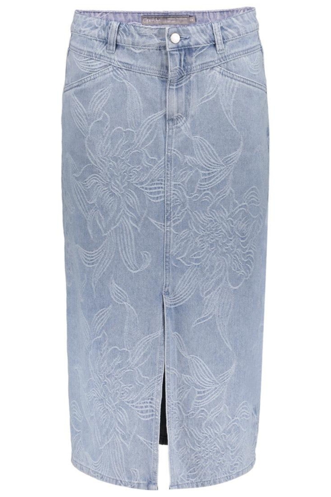 Geisha blauwe dames rok | Vooraanzicht