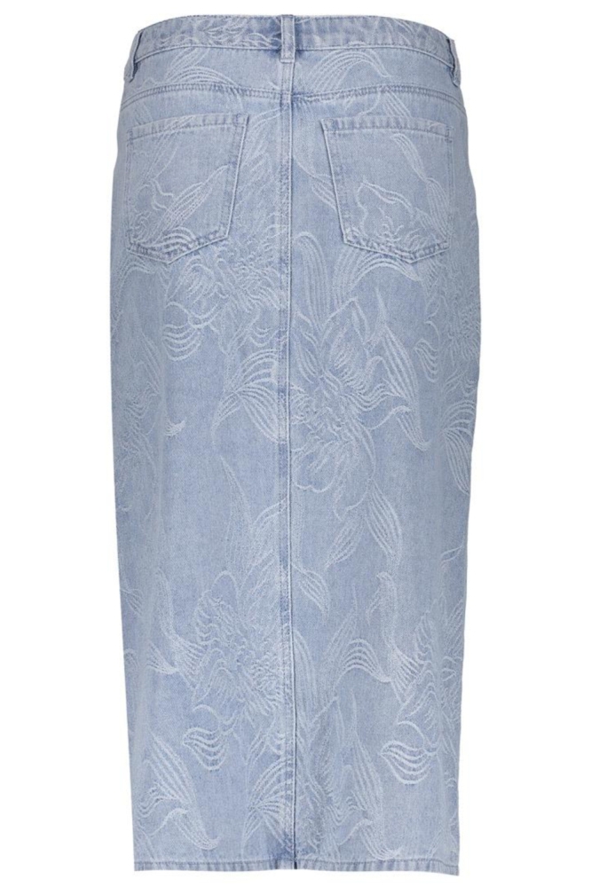 Geisha blauwe dames rok | Achteraanzicht