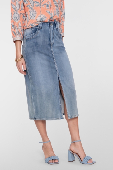 Geisha Rok DENIM ROK 66007 10 MID BLUE DENIM