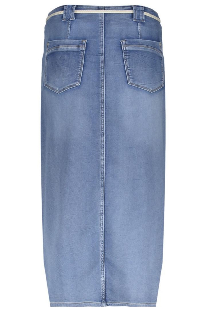 Geisha blauwe dames rok | Achteraanzicht