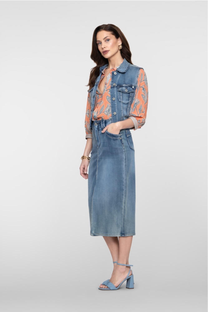 Geisha blauwe dames rok | Model