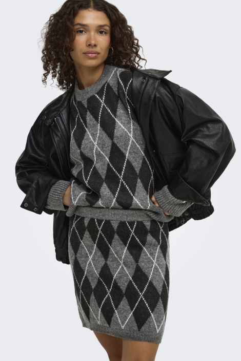 Jacqueline de Yong grijze dames rok | Model