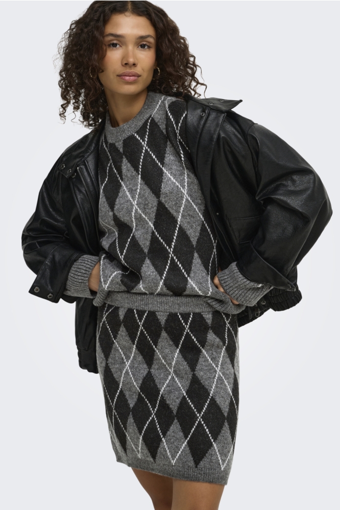 Jacqueline de Yong grijze dames rok | Model